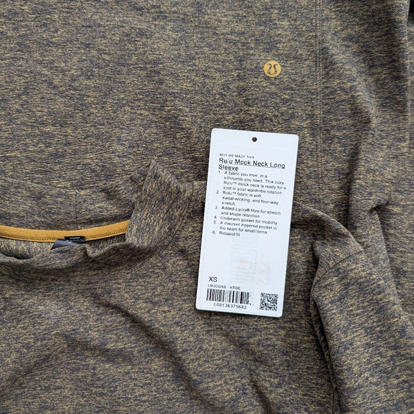 Lululemon Rulu Mock Neck Long Sleeve Mens XS - Picture 5 of 12